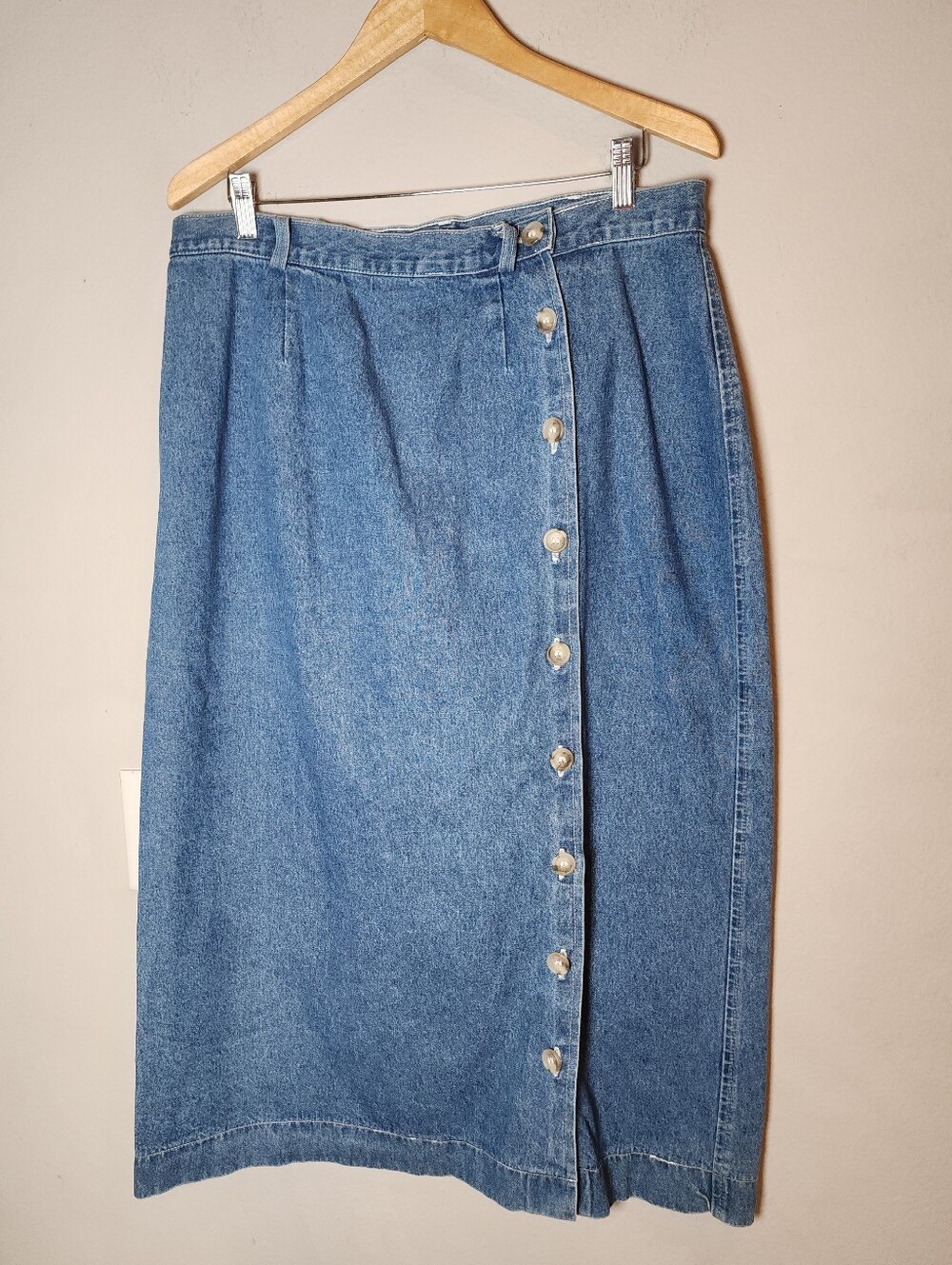 Tapemeasure Blue Denim Button Midi Maxi Skirt Women's Size 18 XL